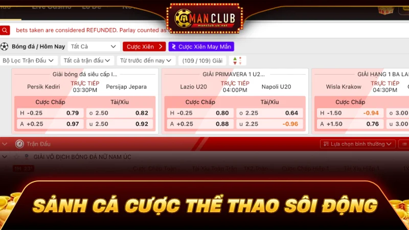 Cá cược thể thao sôi động